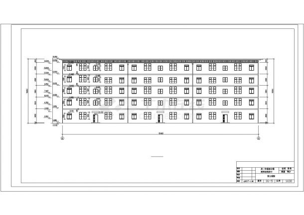 2661.77平米五层框架商住楼工程量计算、清单计价、基础定额（CAD建筑、结构图）-图二