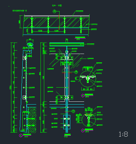 某楼梯栏杆CAD设计完整详图_图1
