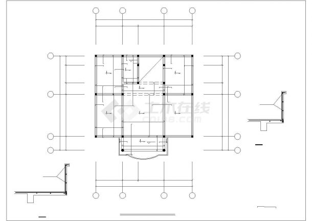 三层砌体结构别墅结构施工CAD图_dwg-图一