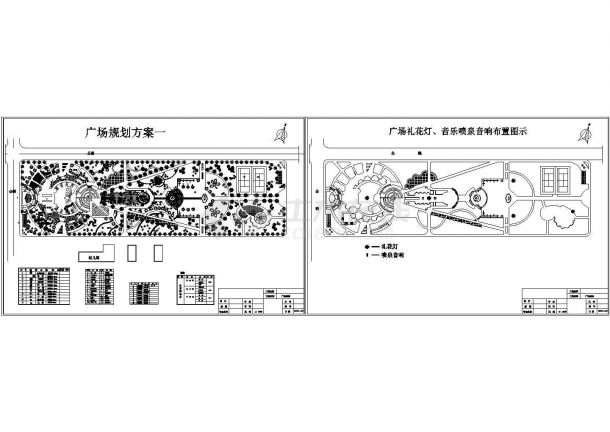 杭州西湖区某市民休闲广场绿化景观设计CAD施工图-图一