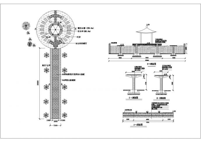 郑州市某大型文化广场园路铺装设计CAD施工图_图1