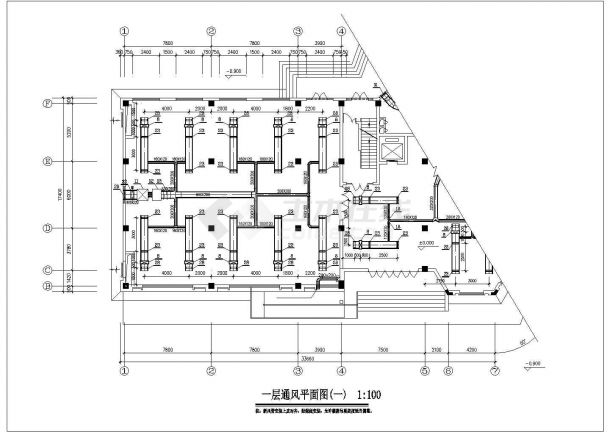 商业综合楼空调通风及防排烟系统设计施工图（风冷热泵机组）-图二