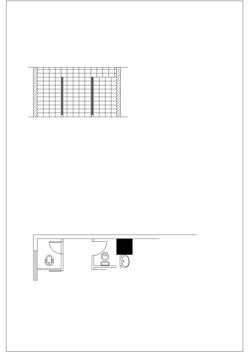 18-20卖场卫生间建筑全套cad图，含效果图