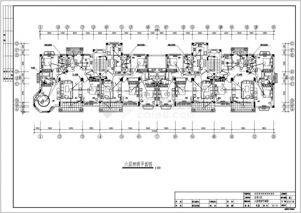 某地六层住宅电气全套规划CAD施工图纸-图一