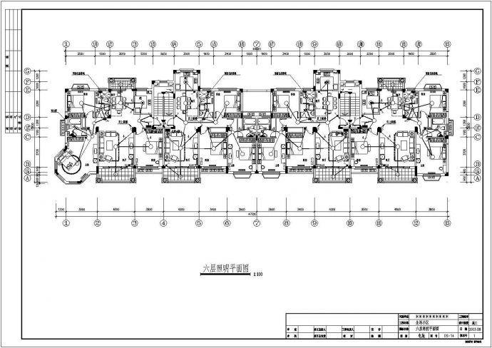 某地六层住宅电气全套规划CAD施工图纸_图1