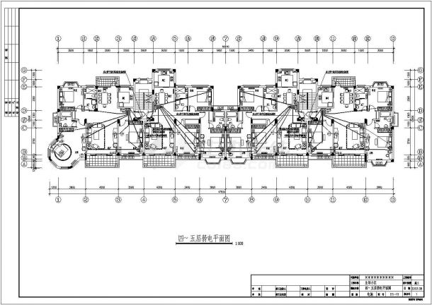 某地六层住宅电气全套规划CAD施工图纸-图二