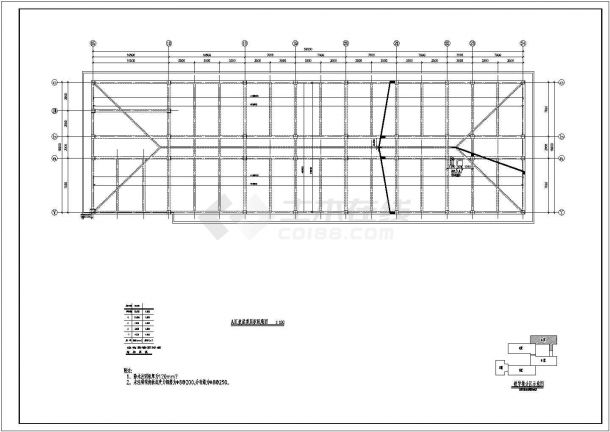 某标准现代四坡屋面框架结构住宅设计方案详细施工CAD图纸-图二
