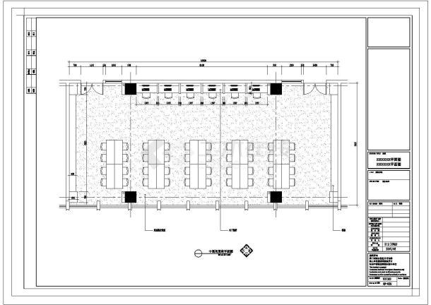 某高校120平米阅览室CAD室内设计装修详图-图一