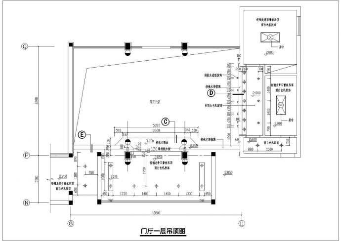某知名宾馆门厅CAD建筑设计全套施工图_图1
