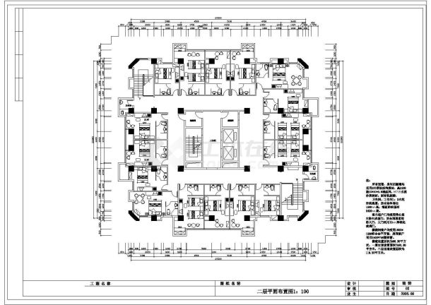 重庆某宾馆CAD装修装饰完整设计图-图二