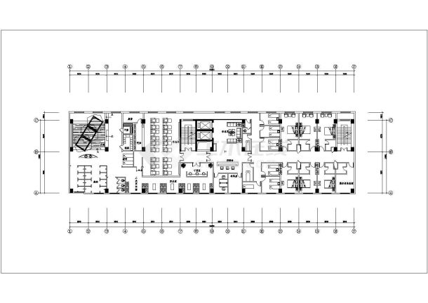 某五层常华大酒店CAD设计施工完整平面图-图一