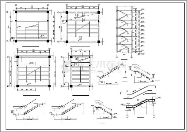 长沙市新甫南路某高校5层框架结构教学楼全套结构设计CAD图纸-图二