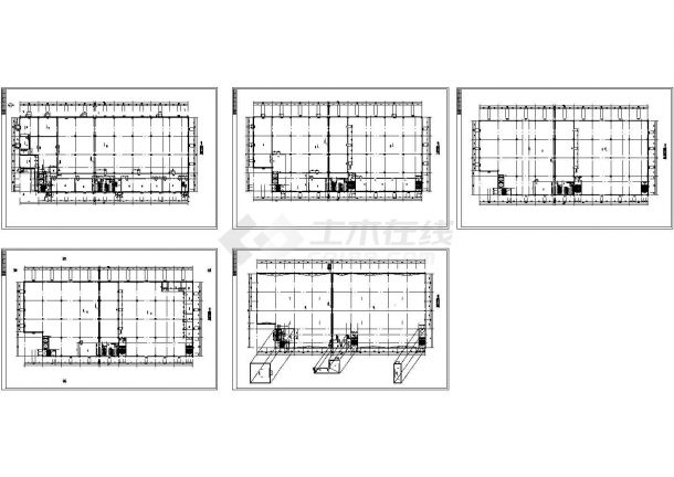 某现代标准工厂建筑平面设计方案详细施工CAD图纸-图一