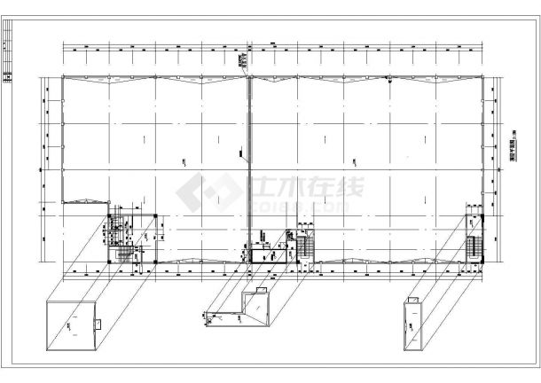 某现代标准工厂建筑平面设计方案详细施工CAD图纸-图二