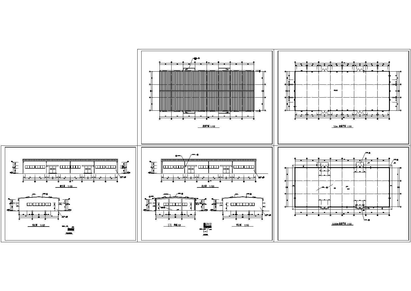 厂房设计_某现代标准大型单层厂房建筑设计详细施工CAD图纸