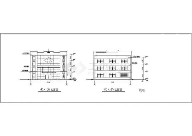 某现代标准工厂区车间设计施工详细CAD图纸-图二