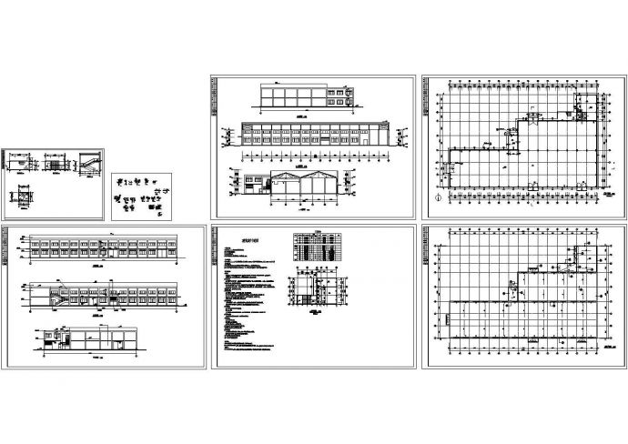 某现代标准工业区工厂整套建筑设计施工详细CAD图纸_图1