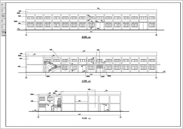 某现代标准工业区工厂整套建筑设计施工详细CAD图纸-图二
