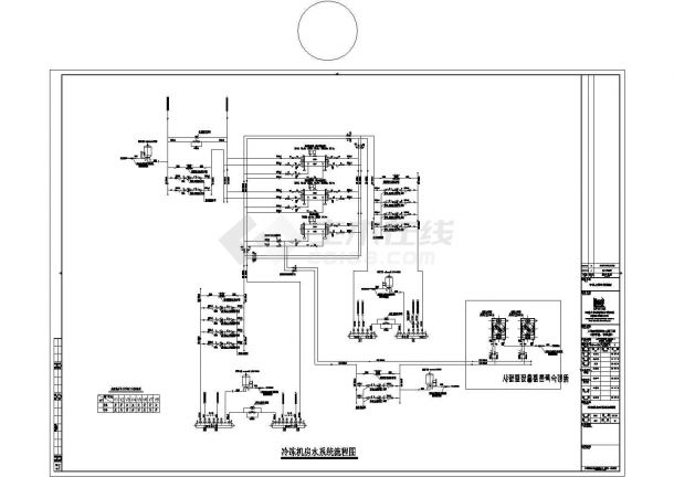 天津某重点大学附属中学教学楼暖通系统设计CAD施工图-图一