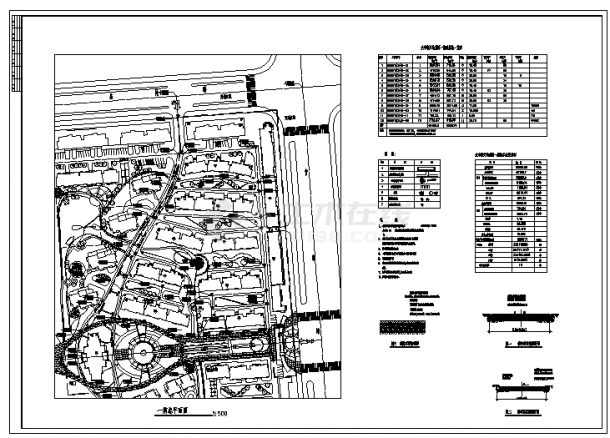 某市大丰新天地花园一期住宅规划设计cad图(含总平面图)-图一