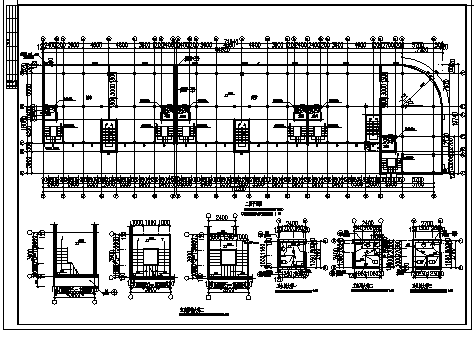 4738平方米六层框架结构住宅建筑施工cad图，共十二张-图二