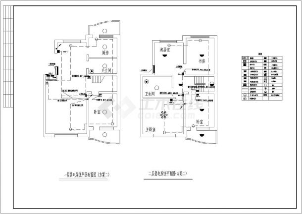 发展小区A户型住宅电气施工图纸-图二