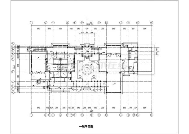 郑州市某高档居住区单层砖混结构健身中心全套建筑设计CAD图纸-图二