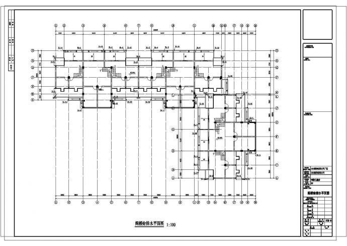 某地区带阁楼6层两栋服装厂宿舍楼给排水施工图（含设计说明）_图1