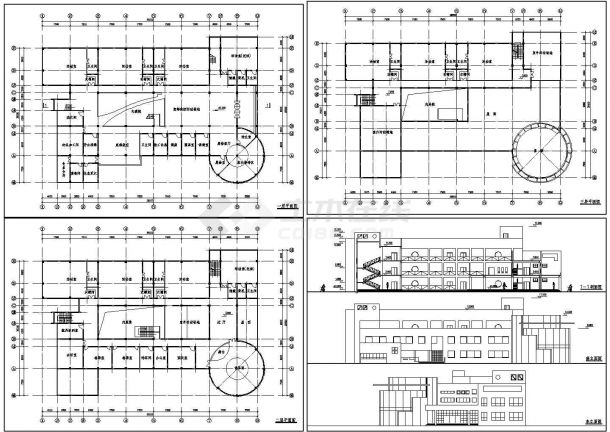 烟台市某社区3层幼儿园建筑设计CAD施工图-图一
