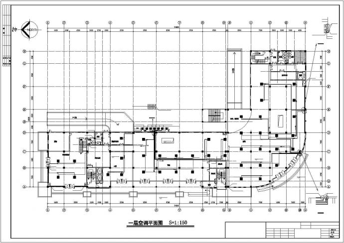 高档综合楼暖通设计CAD平面布置参考图_图1