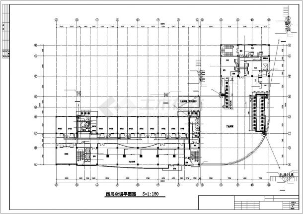 高档综合楼暖通设计CAD平面布置参考图-图二