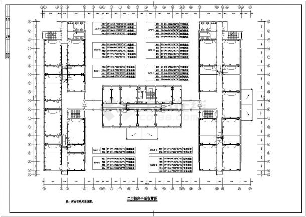 六层大型教学楼电气设计施工图纸-图二