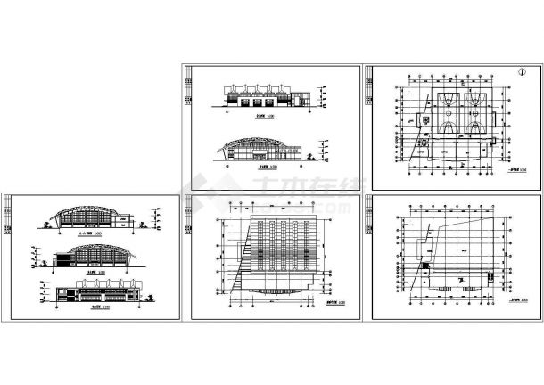 北京某重点大学2层体育馆建筑设计CAD施工图-图一