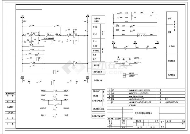 某6KV电机控制CAD设计详细接线图-图一