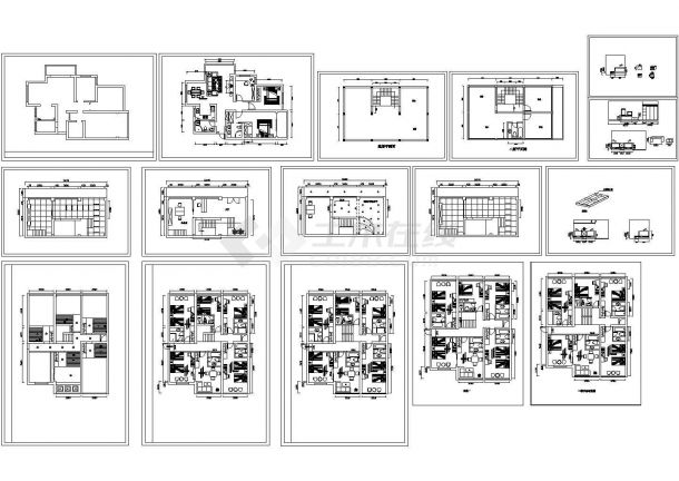 某地区标准住宅套房建筑设计方案施工CAD图纸-图一