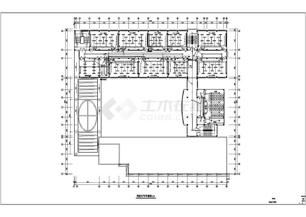 德州某11037.5平方米五层学院教学楼电气设计图纸-图一
