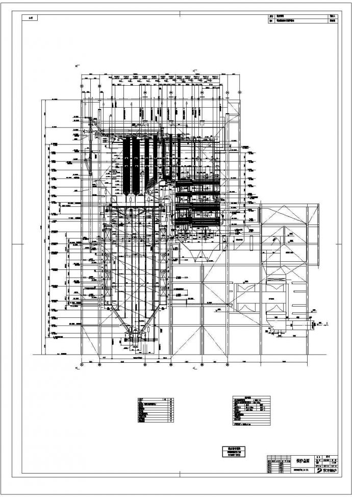 某锅炉CAD构造设计总图_图1