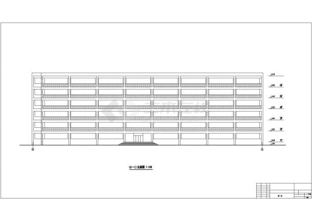 某六层教学楼建筑施工方案cad图（共13张）-图一