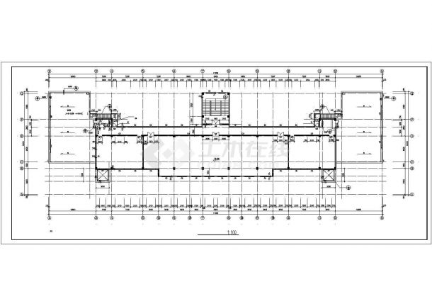 某五层砖混结构中学教学楼建筑方案图（高20米）-图一