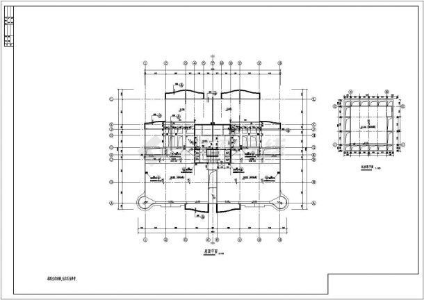 某高层剪力墙结构单身公寓设计cad全套建筑施工图纸（甲级院设计）-图二