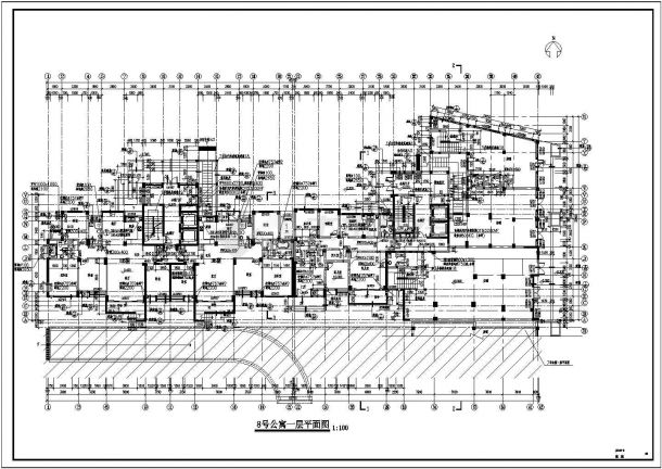 某高层框剪结构公寓住宅楼设计cad全套建筑施工图（含设计说明）-图二