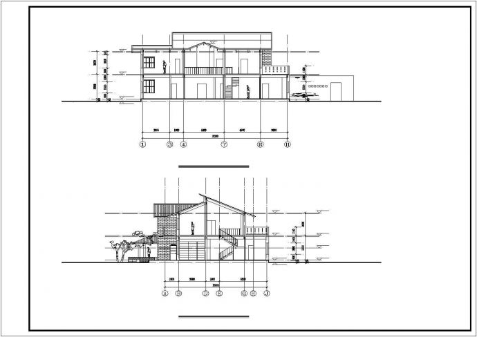两层现代风格住宅建筑方案设计图_图1