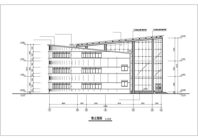 某三层高级小区会所建筑施工cad图(含平立面图，共九张)_图1