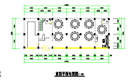 装修图-西式餐厅平立面设计cad施工图纸-图二