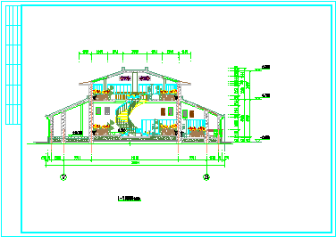 2层圆形经典中餐厅建筑方案设计cad图纸-图二