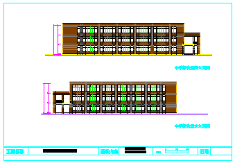 3层4932平米某外国语学校中学部食堂建筑方案设计cad图纸