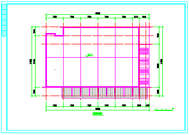 长46.5米 宽31.2米 2层学校食堂建筑方案cad设计图-图一