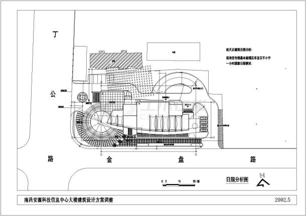 某高层办公大楼设计cad建筑方案图（含总平面图）-图二