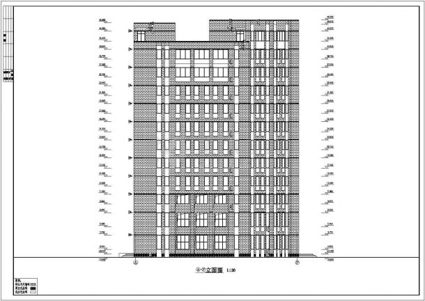 某高层框剪结构办公楼设计cad建筑方案图（甲级院设计）-图一