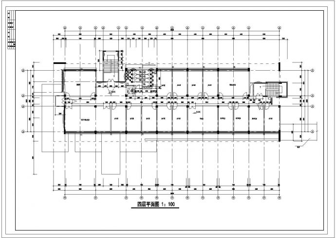 某学校行政办公楼建筑设计平面图_图1